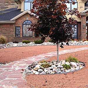 Create garden pathways with patio stone