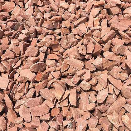 Cherokee red crushed stone for xeriscaping