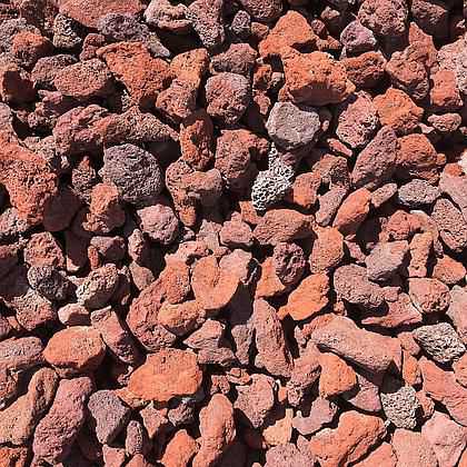 Red crushed - crushed lava - decorative ground cover