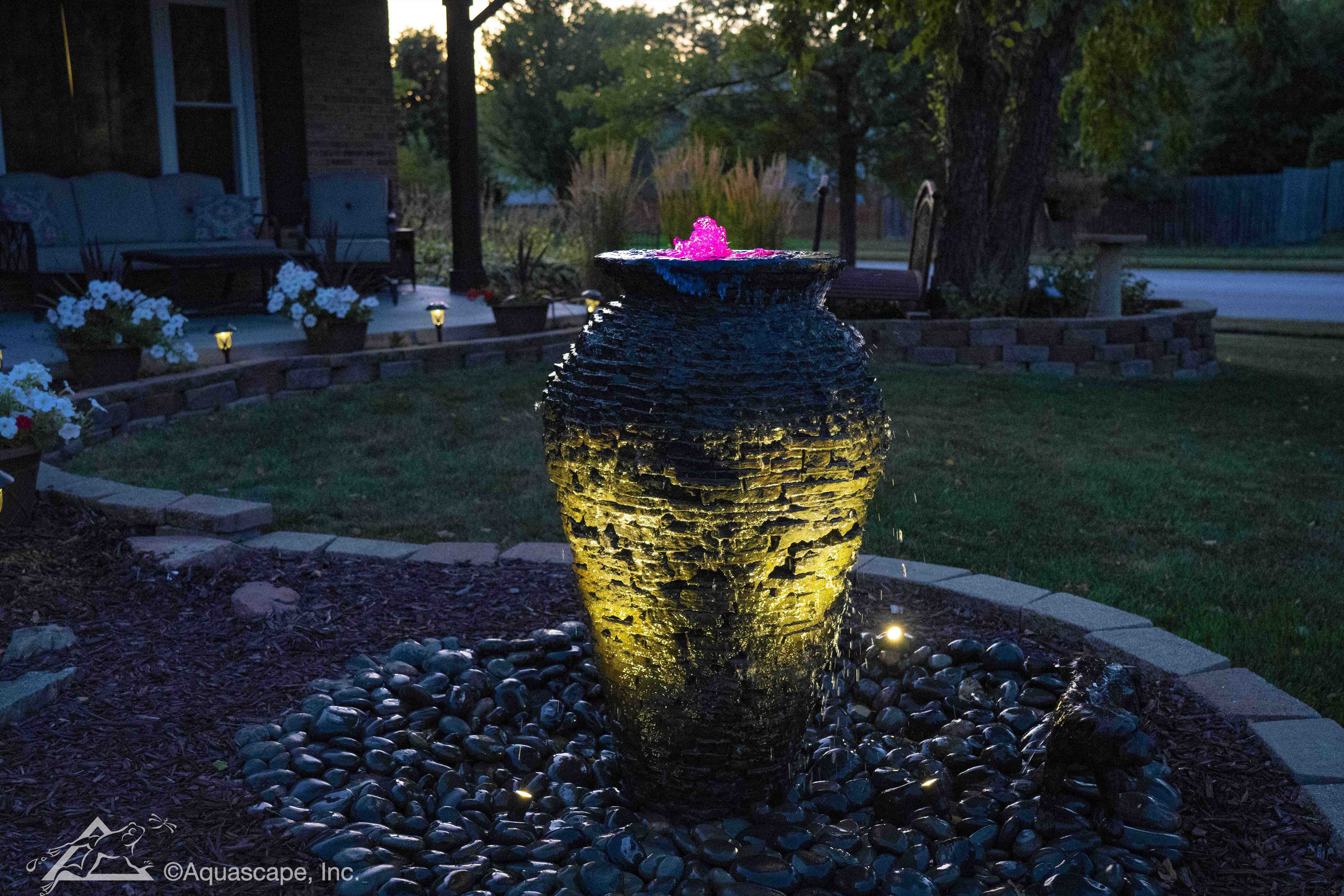 Lighting to reduce drought with xeriscape