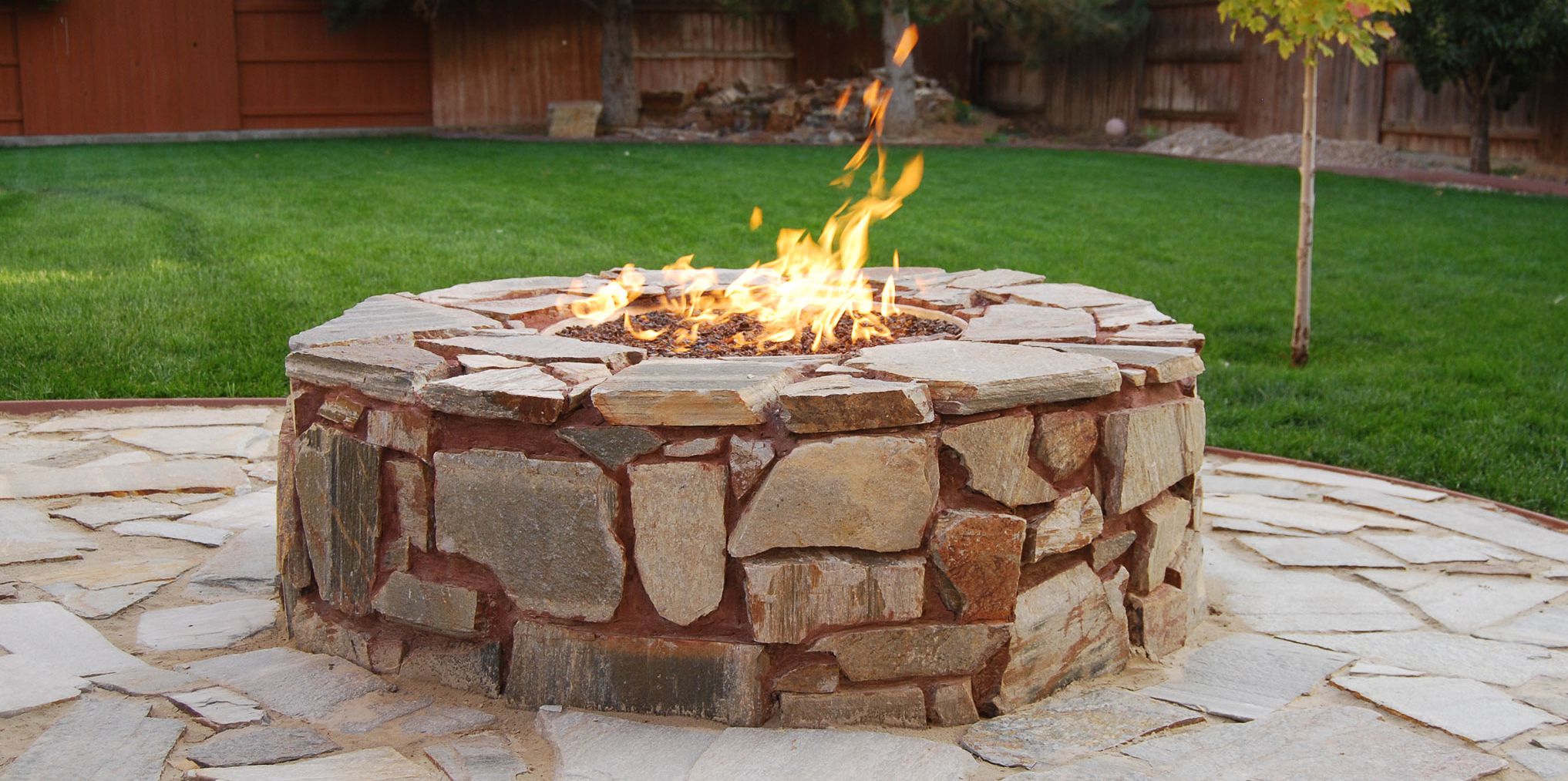 Outdoor firepits and Fireplaces at American Stone