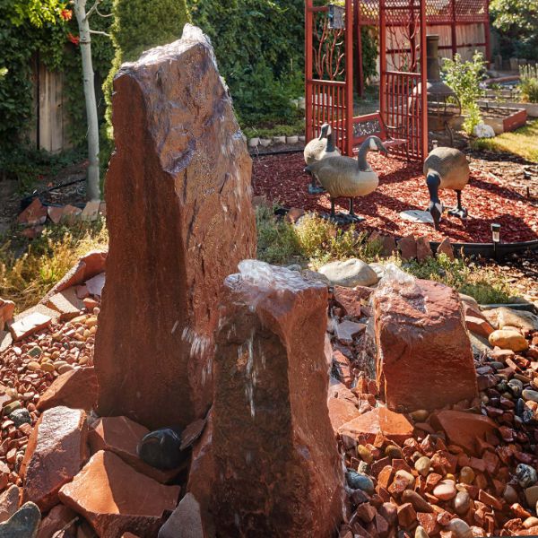 Landscape Art with Stone Columns and Monoliths