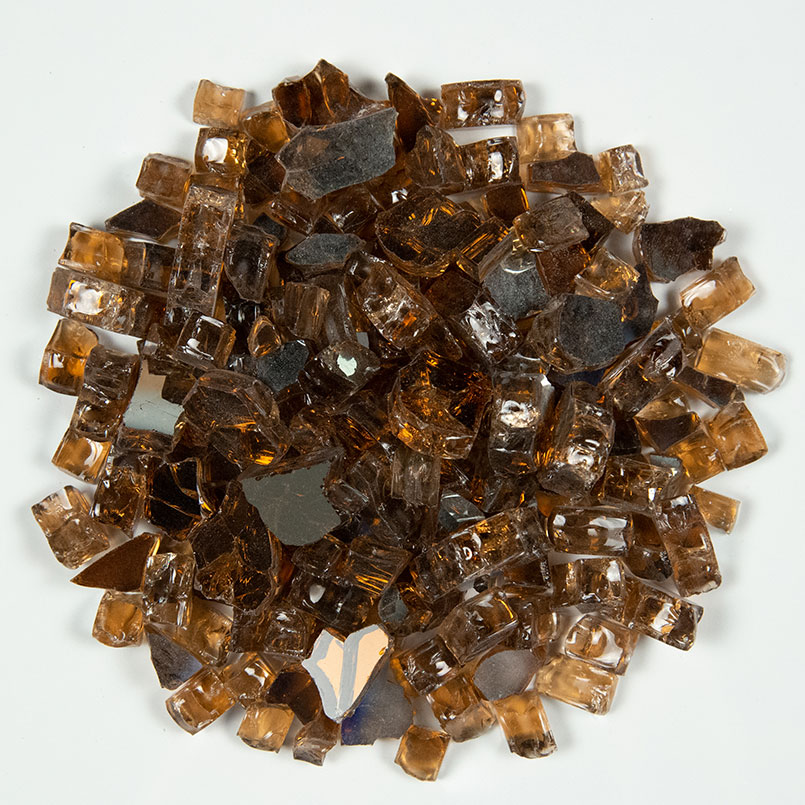 Copper Brown Fire Glass 0.5&quot; (20 lb)