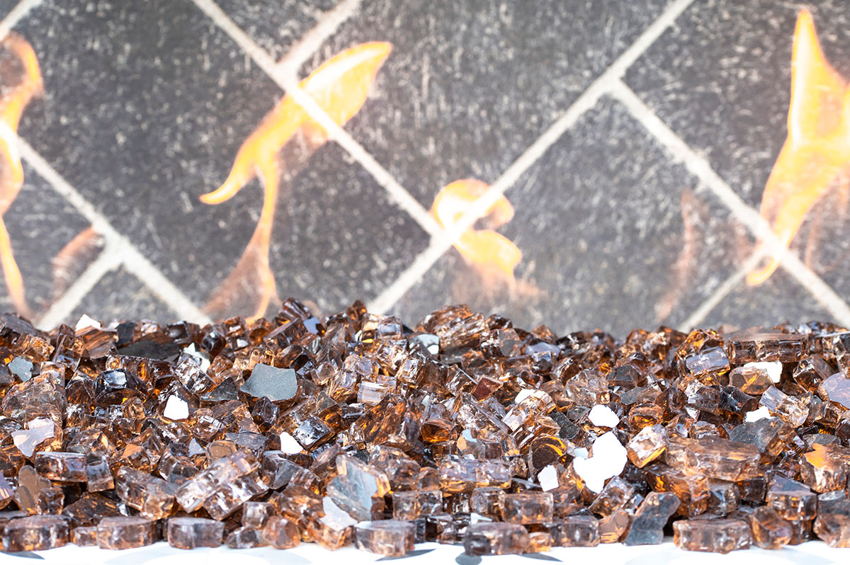 Copper Brown Fire Glass 0.5&quot; (20 lb)