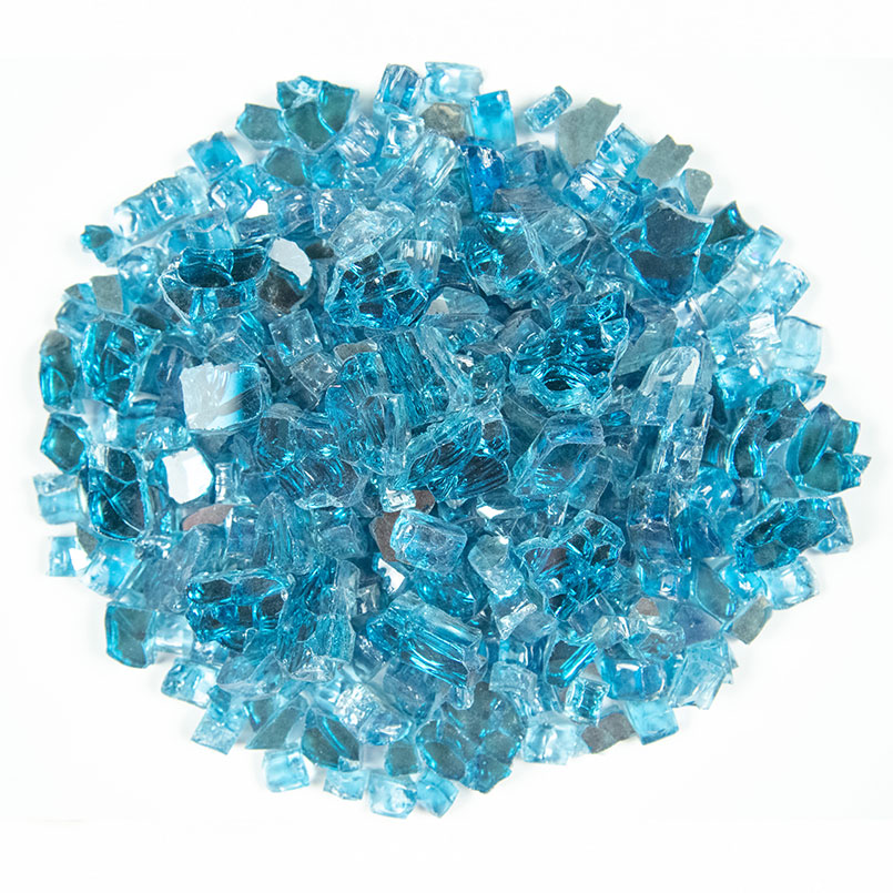 Marine Blue Fire Glass 0.5&quot; (20 lb)
