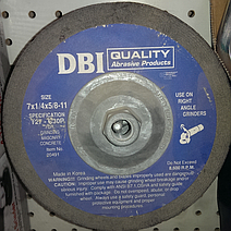 DBI Grinding Wheel 7x¼x⅝