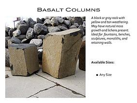 Basalt Natural Column grey 12" Minus Diameter