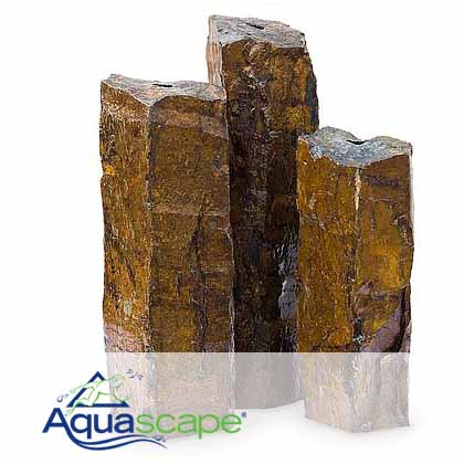Natural Mongolian Basalt Columns Set Of 3(24&quot;, 30&quot;, 36&quot;)