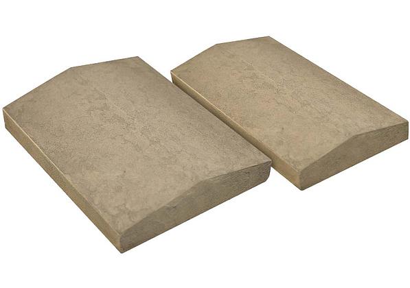 Peaked Wall Caps 12" - Gray