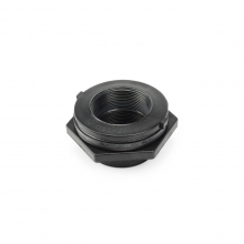 Black Poly Bulkhead Fitting 1"