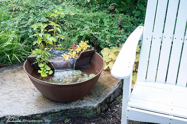 Aquagarden Mini Pond Kit - Steel Gray 7 Gallon