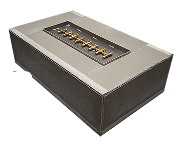 Rectangular w/Linear Fire Pit Kit 72"x 42"x 18" NG