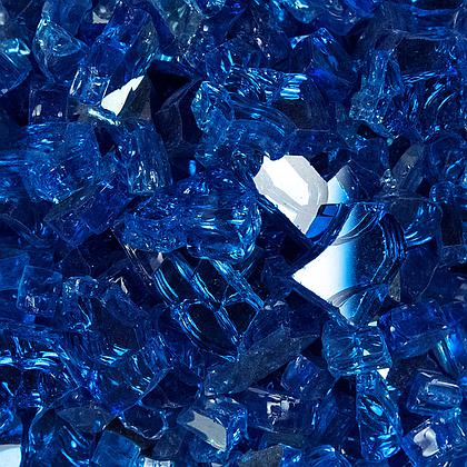 Sapphire Blue Fire Glass 0.5&quot; (20 lb)
