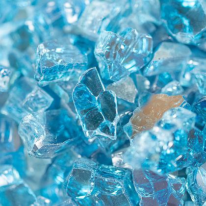 Marine Blue Fire Glass 0.5&quot; (20 lb)