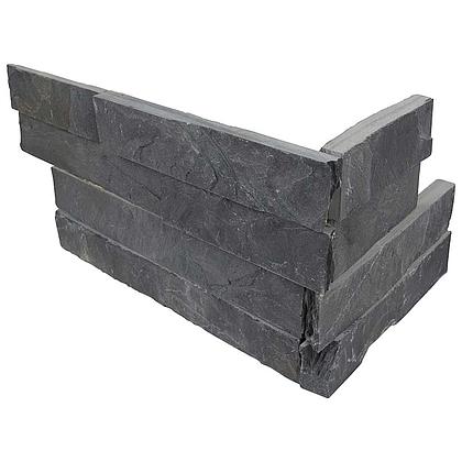 Premium Black Slate Corner "L" Panel 6x18
