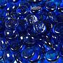 Sapphire Blue Round Fire Glass 0.5" (10 lb)
